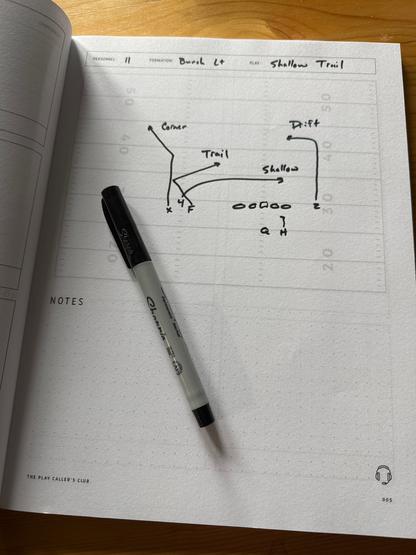 Football Diagram Notebook XL
